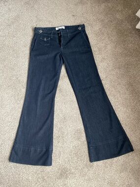 Habitual Dark Blue Flare Jeans with High Waist